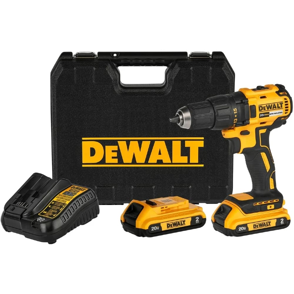Kit taladro inalámbrico Dewalt 20V + 26 accesorios + 2 baterías