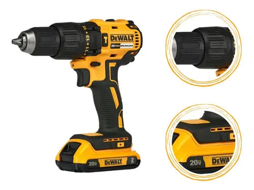 Kit Taladro Inalámbrico DEWALT 20V™ — Maletín + 26 Accesorios + 2 Baterías